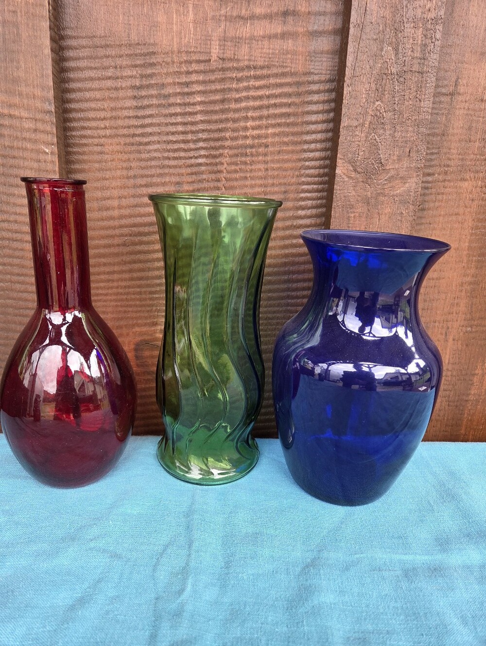 Colored Glass Vintage Vase Bundle - Picture 6 of 7